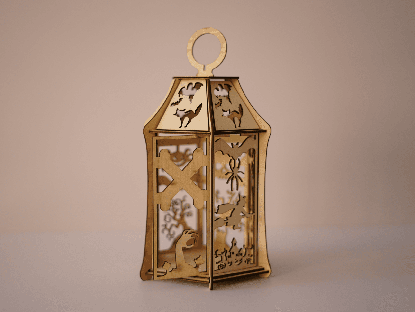 Halloween Wooden Lantern – Laser Cut Files (SVG, EPS, PDF) for 3mm Wood
