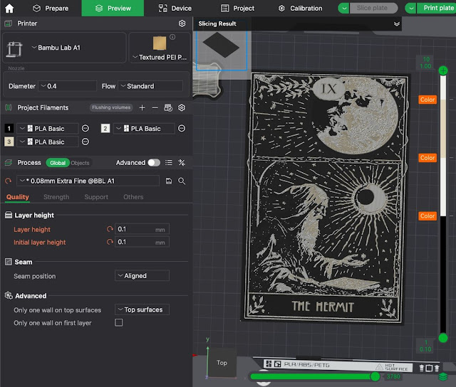 Illustration for Hueforge 3D Printing: Layered Arcana Tarot Cards (22 Models in 3MF Format)