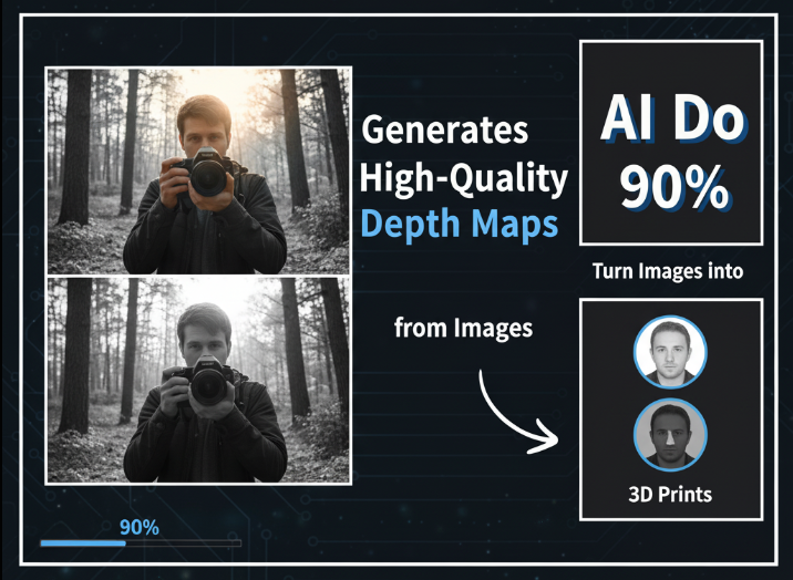 Illustration for Generates High-Quality Depth Maps from Images — AI Do 90%