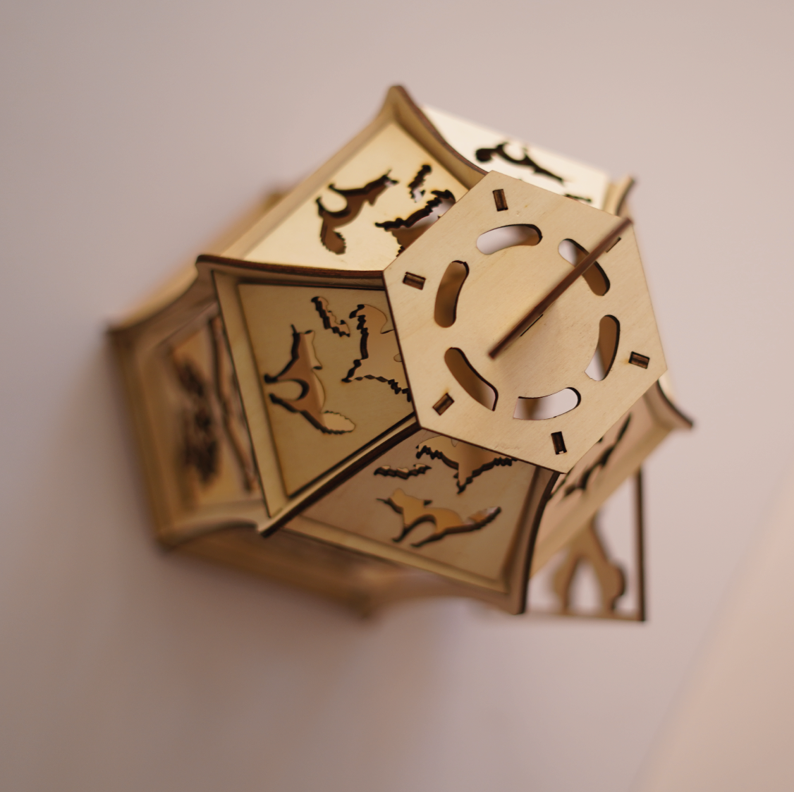 Illustration for Halloween Wooden Lantern – Laser Cut Files (SVG, EPS, PDF) for 3mm Wood
