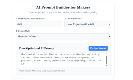 Free AI Prompt Builder for CNC, Laser & 3D Printing | Voxelase